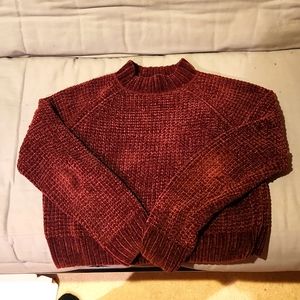 Women's medium cropped mock neck turtleneck sweater,  size medium